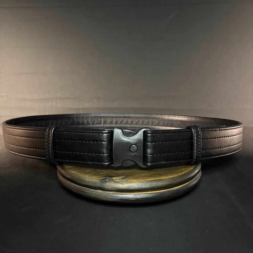 Hero's Pride Duty Belt Size 58"-66" Leather Black Hook Lined Gear 2" Wide 1228PH